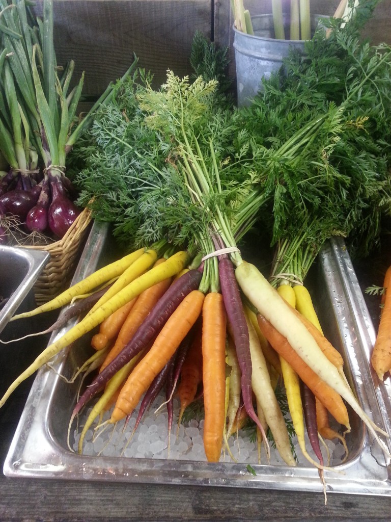Beautiful multi colored carrots