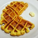 Pacman Pumpkin Waffle goes NOM NOM NOM