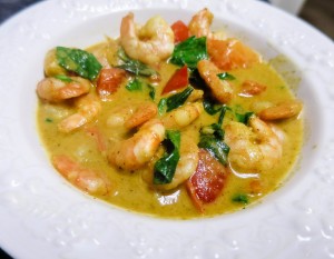 Low carb shrimp curry
