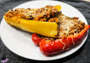 Low carb vegetarian stuffed peppers