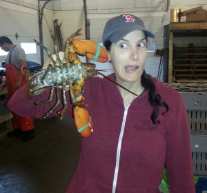 Me holding a lobster
