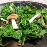 Brown Beech Mushrooms and Kale - The Happy Couple