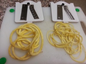  On the left are the thicker noodle results, on the right are the thinner noodles.